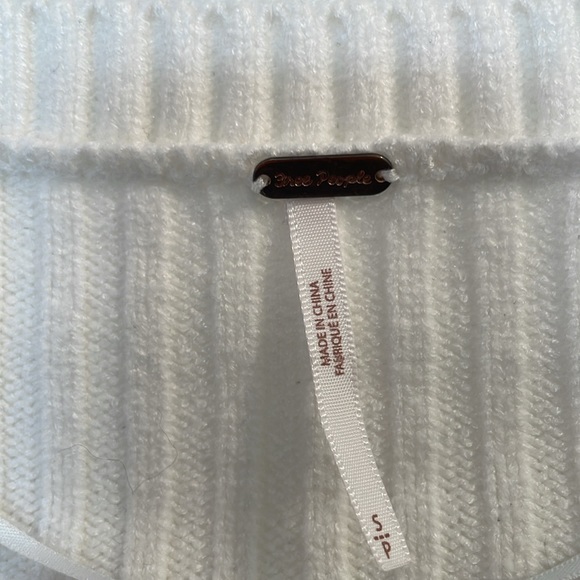 FREE PEOPLE EMMALINE WITH BACK CUTOUT LONG SLEEVE SWEATER DRESS WHITE SIZE SMALL - Picture 10 of 14